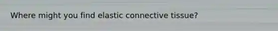 Where might you find elastic connective tissue?