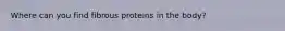 Where can you find fibrous proteins in the body?