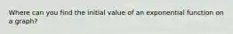 Where can you find the initial value of an exponential function on a graph?