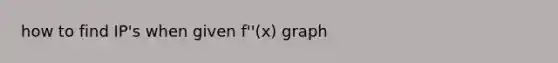 how to find IP's when given f''(x) graph