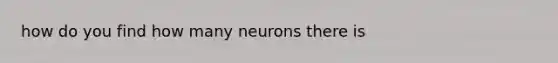 how do you find how many neurons there is