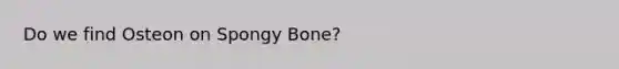 Do we find Osteon on Spongy Bone?