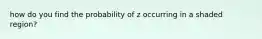 how do you find the probability of z occurring in a shaded region?