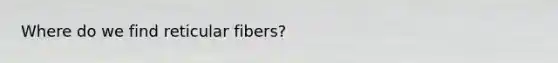 Where do we find reticular fibers?