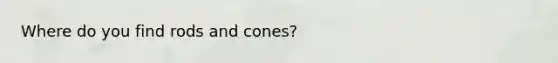 Where do you find rods and cones?