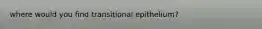 where would you find transitional epithelium?