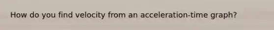 How do you find velocity from an acceleration-time graph?