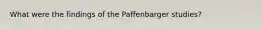 What were the findings of the Paffenbarger studies?