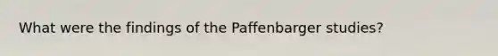 What were the findings of the Paffenbarger studies?