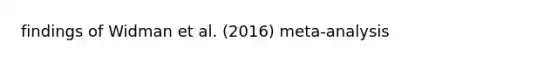 findings of Widman et al. (2016) meta-analysis