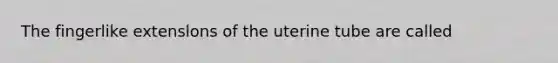 The fingerlike extenslons of the uterine tube are called