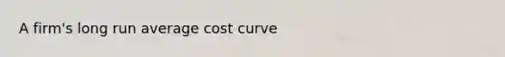 A firm's long run average cost curve