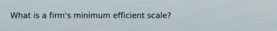 What is a firm's minimum efficient scale?