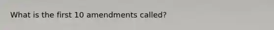 What is the first 10 amendments called?