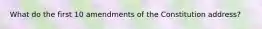 What do the first 10 amendments of the Constitution address?