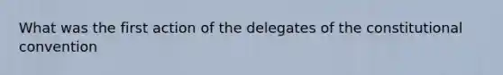 What was the first action of the delegates of the constitutional convention