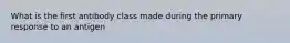 What is the first antibody class made during the primary response to an antigen