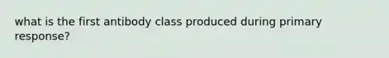 what is the first antibody class produced during primary response?