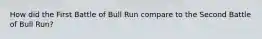 How did the First Battle of Bull Run compare to the Second Battle of Bull Run?