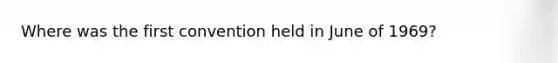 Where was the first convention held in June of 1969?