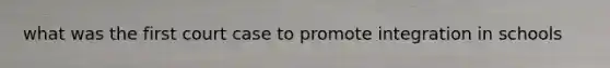 what was the first court case to promote integration in schools