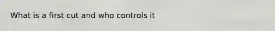 What is a first cut and who controls it