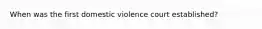 When was the first domestic violence court established?