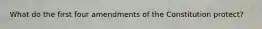What do the first four amendments of the Constitution protect?