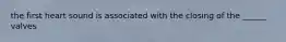 the first heart sound is associated with the closing of the ______ valves