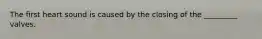 The first heart sound is caused by the closing of the _________ valves.