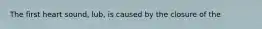 The first heart sound, lub, is caused by the closure of the