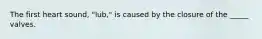 The first heart sound, "lub," is caused by the closure of the _____ valves.