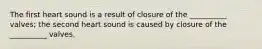 The first heart sound is a result of closure of the __________ valves; the second heart sound is caused by closure of the __________ valves.