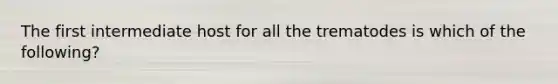 The first intermediate host for all the trematodes is which of the following?