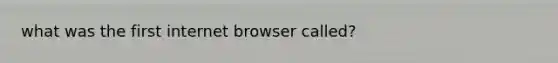 what was the first internet browser called?