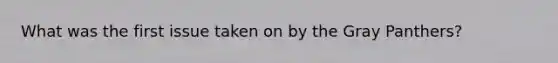 What was the first issue taken on by the Gray Panthers?