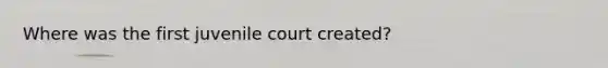 Where was the first juvenile court created?