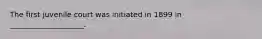 The first juvenile court was initiated in 1899 in ____________________.