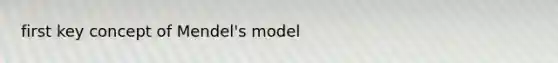 first key concept of Mendel's model