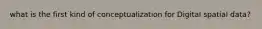 what is the first kind of conceptualization for Digital spatial data?