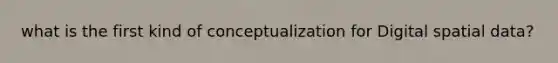 what is the first kind of conceptualization for Digital spatial data?