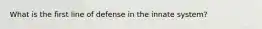 What is the first line of defense in the innate system?