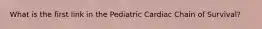 What is the first link in the Pediatric Cardiac Chain of Survival?