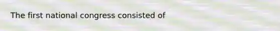 The first national congress consisted of