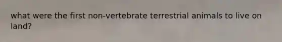 what were the first non-vertebrate terrestrial animals to live on land?