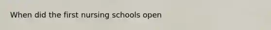 When did the first nursing schools open