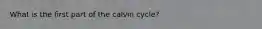 What is the first part of the calvin cycle?