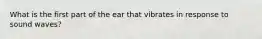 What is the first part of the ear that vibrates in response to sound waves?