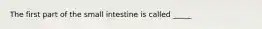 The first part of the small intestine is called _____