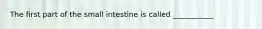 The first part of the small intestine is called ___________